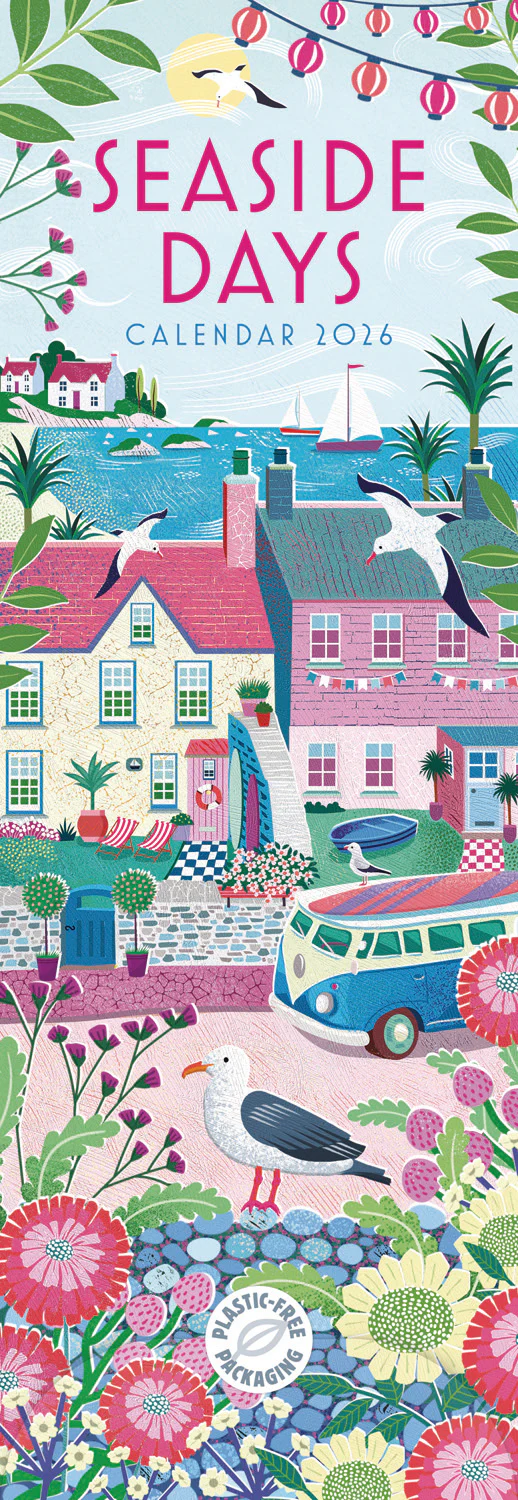 Seaside Days Slim Calendar 2026 (PFP)
