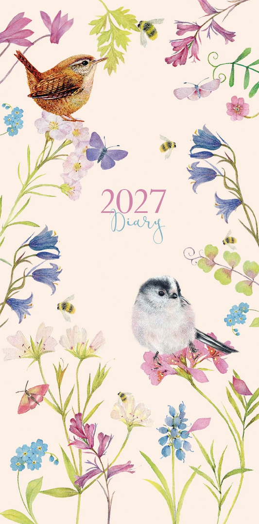 Fashion Diary Bird Floral Slim Diary 2027