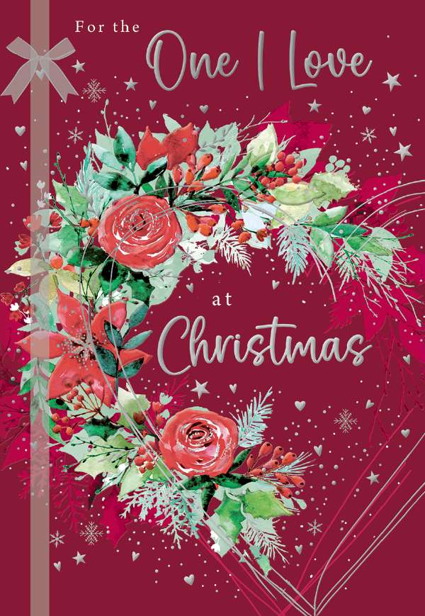 ONE I LOVE - RED FLORAL WREATH