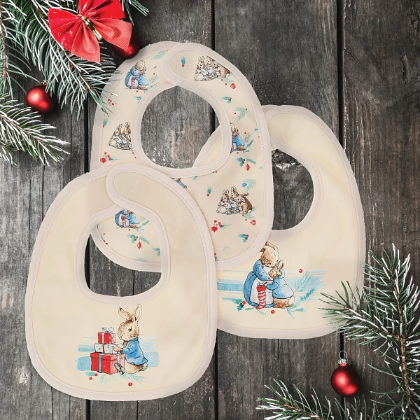 PETER RABBIT CHRISTMAS BIBS