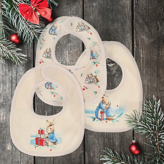 PETER RABBIT CHRISTMAS BIBS
