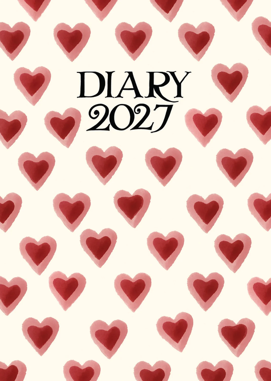 Emma Bridgewater Double Hearts A6 Diary 2027