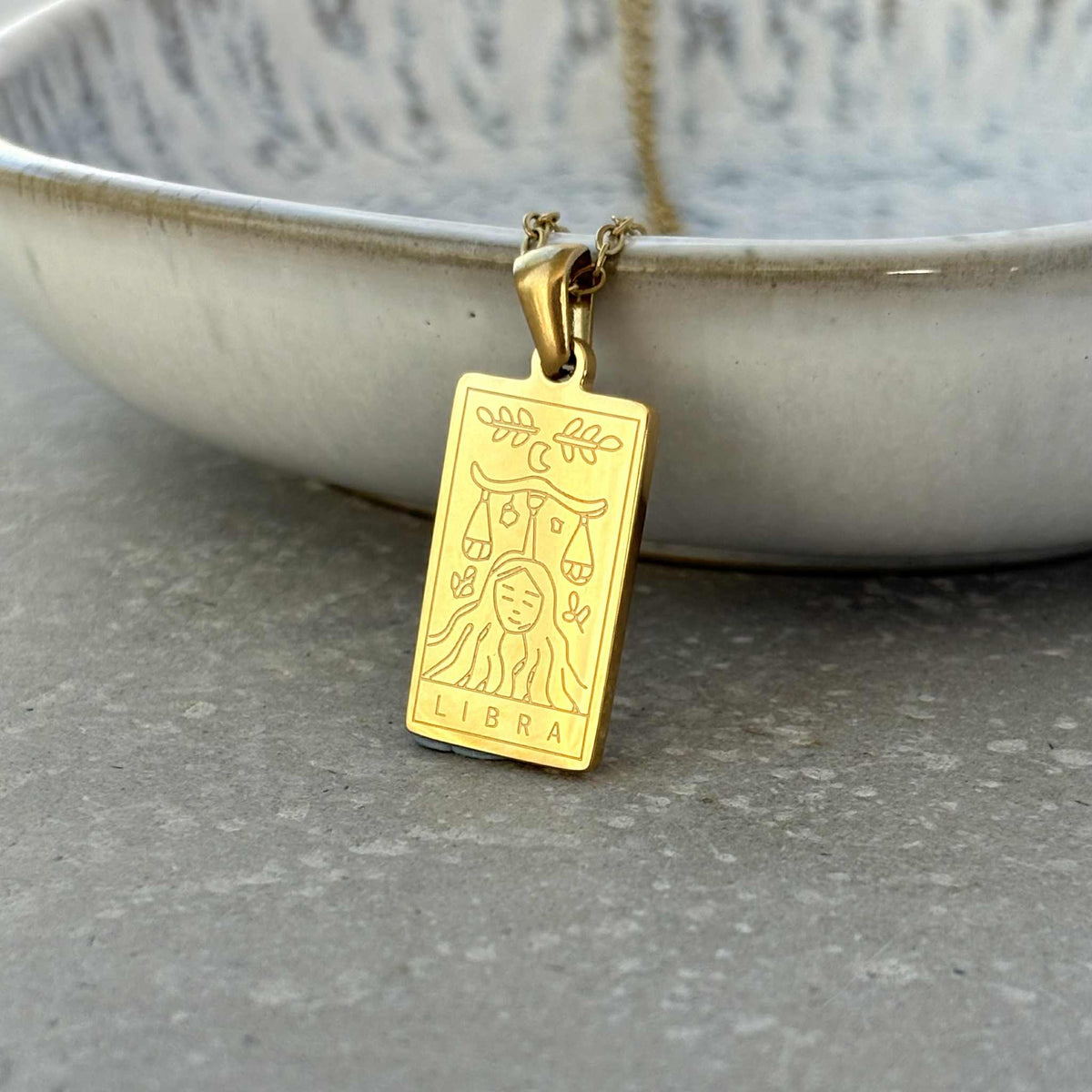 Libra Star Sign Necklace - Flax Barn Waterproof Jewellery