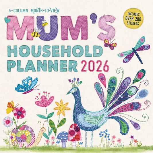 Mums Fabric Household Planner Wall Calendar 2026 (PFP)