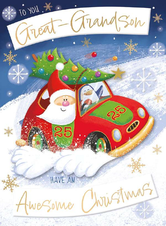 GREAT GRANDSON - SANTA IN CAR