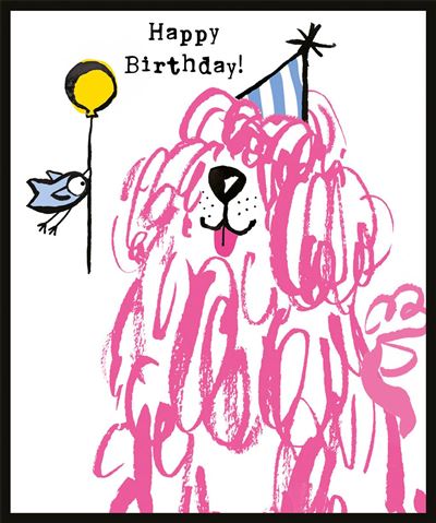 SCRUFFY PINK DOG