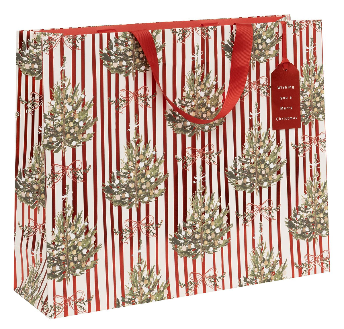 BAG SHOPPER LANDSCAPE STRIPED SPRUCE