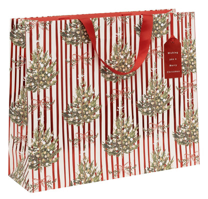 BAG SHOPPER LANDSCAPE STRIPED SPRUCE