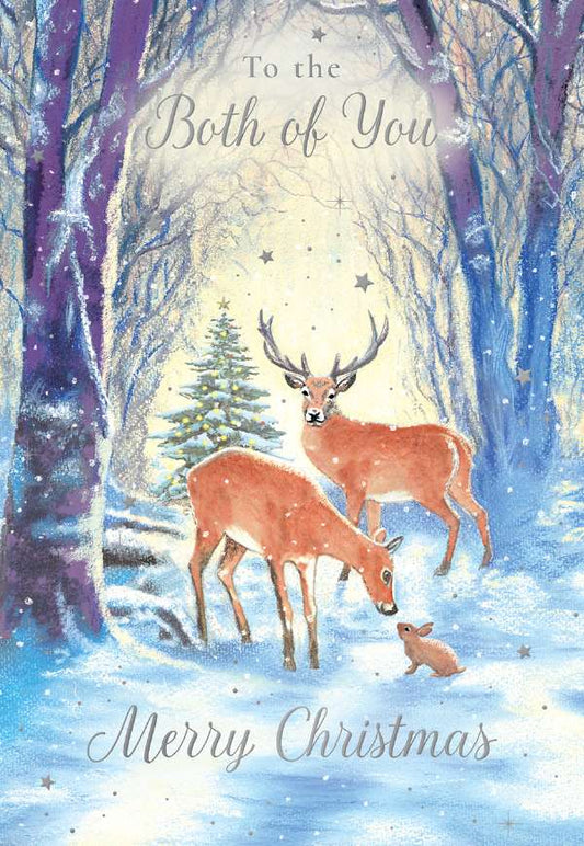 BOTH OF YOU - REINDEER IN SNOWY WOODS