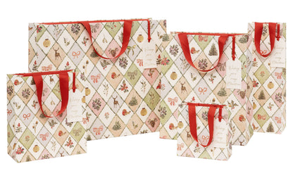 GIFT BAG SHOPPER LANDSCAPE WINTER WEAVE
