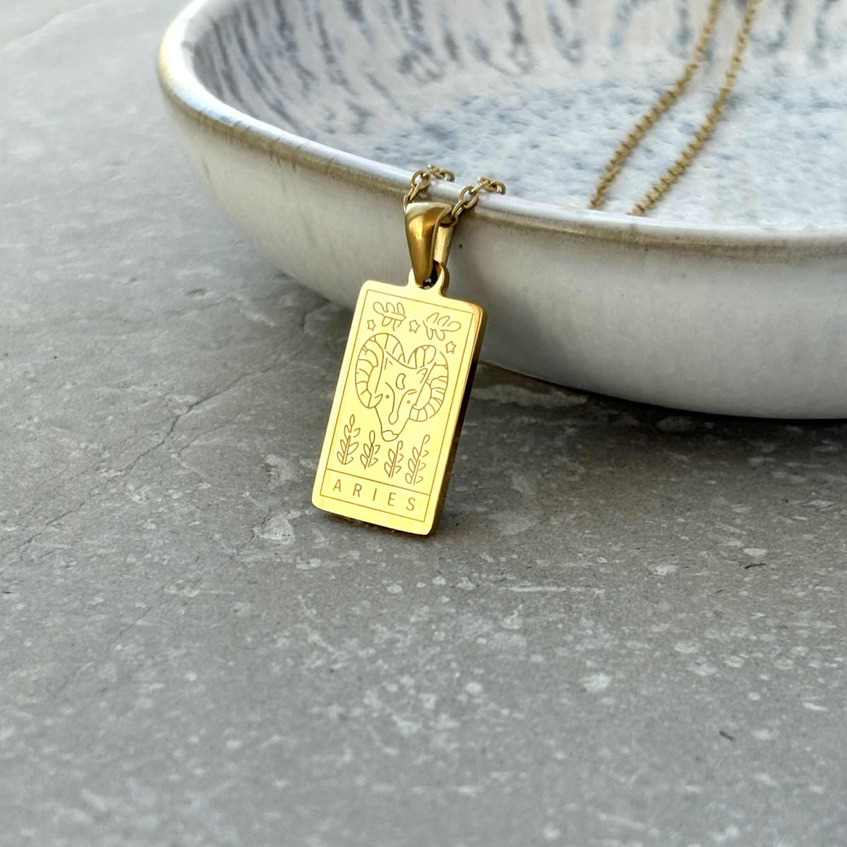 Aries Star Sign Necklace - Flax Barn Waterproof Jewellery