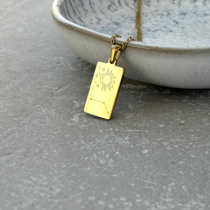 Taurus Star Sign Necklace - Flax Barn Waterproof Jewellery