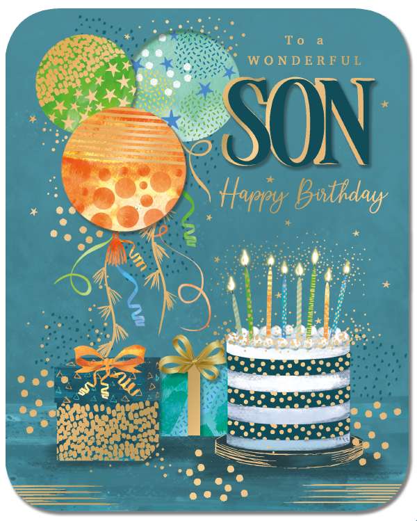 V SON CAKE & BALLOONS